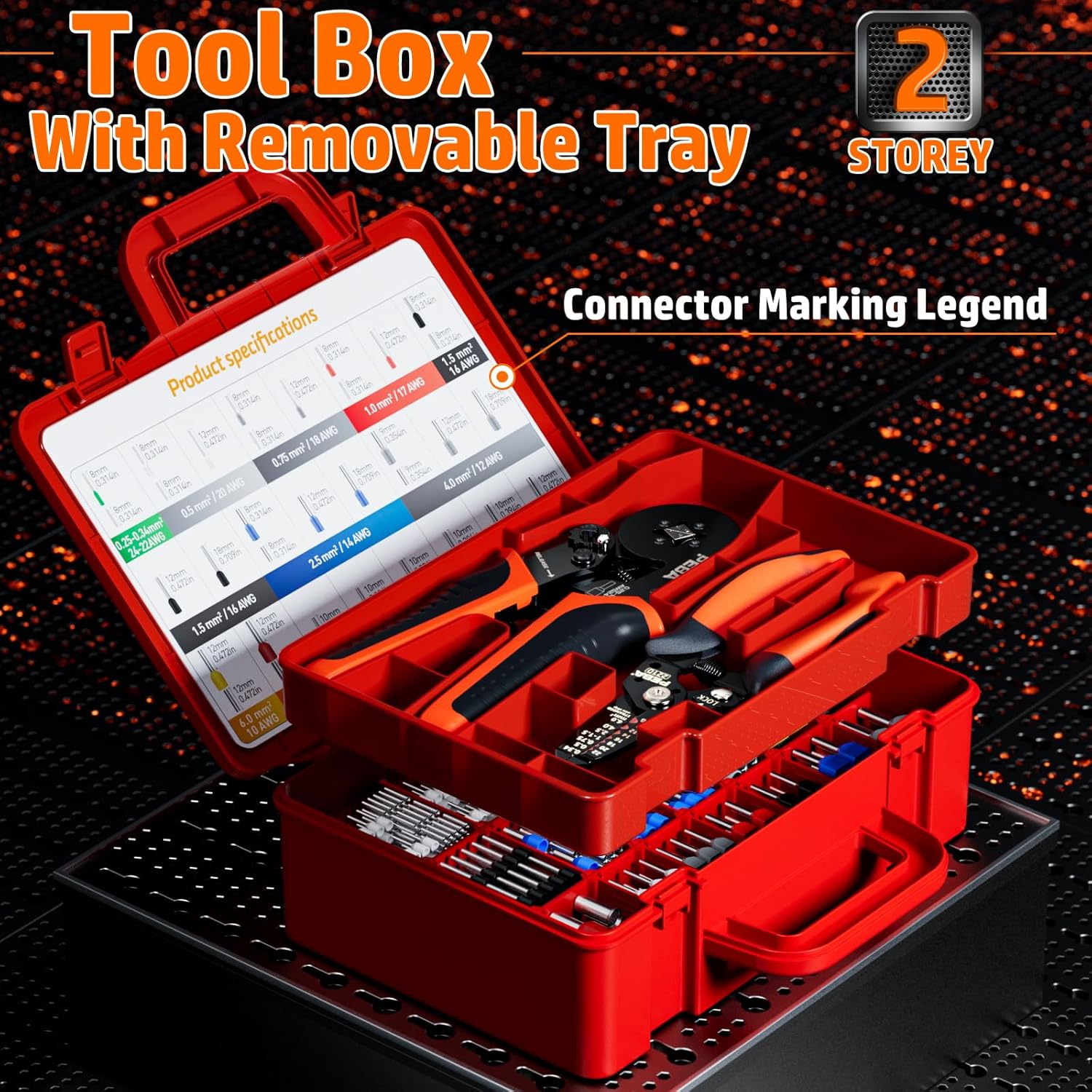 Ferrules Wire Crimping Tool Kit 33 Sizes with Wire Stripper