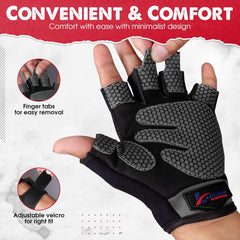 Men’s Gym Gloves – Non-Slip Weight Lifting Gloves with Padded Palm & Breathable Design