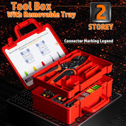 PEBA Waterproof Automotive Electrical Connectors Kit, Automotive Male/Female 1/2/3/4-Pin & Connector Plug and Ratchet Crimping Tool AWG 22-14, Ideal for Cars, Motorcycles & Boats | Pin Removal Tool