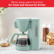Tefal Morning Filter Coffee Maker 1.25L, 1000W – Reusable Filter, Drip-Stop System, Keep Warm Function, Easy Fill Water Tank