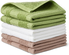 100% Organic Cotton Waffle Tea Towels – Ultra Absorbent, Quick Dry, Lint-Free, 6-Pack