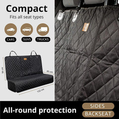 Compact Waterproof Dog Car Seat Cover – Non-Slip, Scratchproof Hammock for Cars