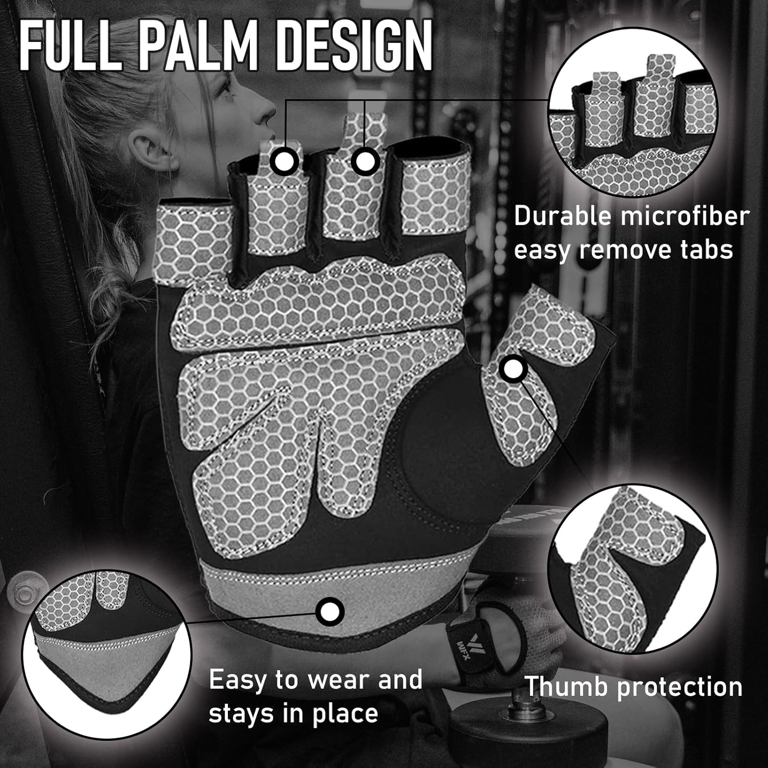 Weight Lifting Gloves with Wrist Wraps – Breathable Gym Gloves for Men & Women