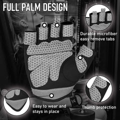 Weight Lifting Gloves with Wrist Wraps – Breathable Gym Gloves for Men & Women
