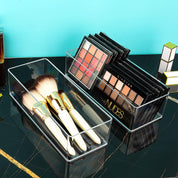 2PK Acrylic Cube Makeup Organizer with 1 & 3 Compartments for Vanity & Drawer