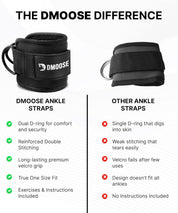 Ankle Straps for Cable Machines – Padded Gym Straps for Glutes, Legs & Hips