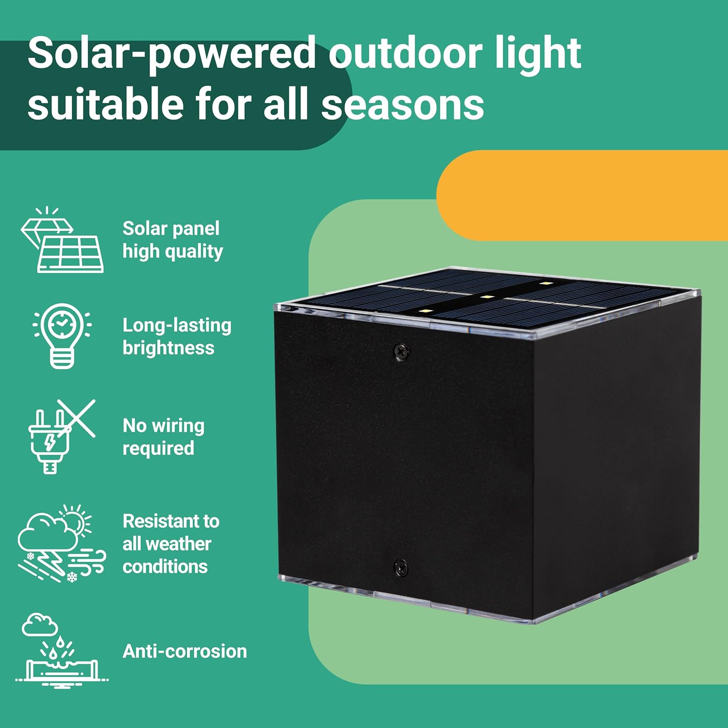 Up & Down Solar Wall Light – Outdoor Waterproof LED Fence Lights for Garden, Patio & Front Door
