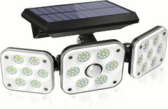 138 LED Solar Motion Sensor Light – 270° Wide Angle, 3 Modes, IP65 Waterproof for Outdoor Use