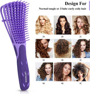Detangle Hair Brush – Nylon Bristle Detangler for Afro, Curly, Coily & Wavy Hair