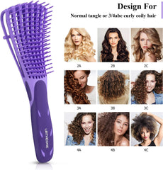 Detangle Hair Brush – Nylon Bristle Detangler for Afro, Curly, Coily & Wavy Hair