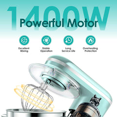 Stand Mixer 6.2L – Powerful Electric Food Mixer with Bowl, Dough Hook, Wire Whip & Beater – Adjustable Speeds – Blue