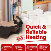 Made Safer 16L Hot Water Urn – Low Energy Boiling Water Dispenser for Tea & Hot Drinks – Versatile & Efficient – UK Design