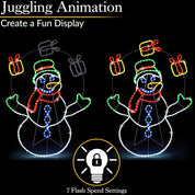 Light Up Juggling Snowman Outdoor Christmas Decoration – 200 LED