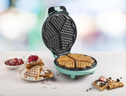 Mini Animal Cookie & Waffle Maker – 700W, Non-Stick Plates, Baking Indicator Light, Blue, Fun Mini Treats