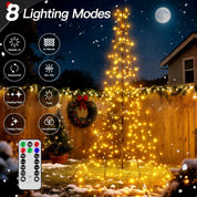 Warm white LED festive lights outdoor display