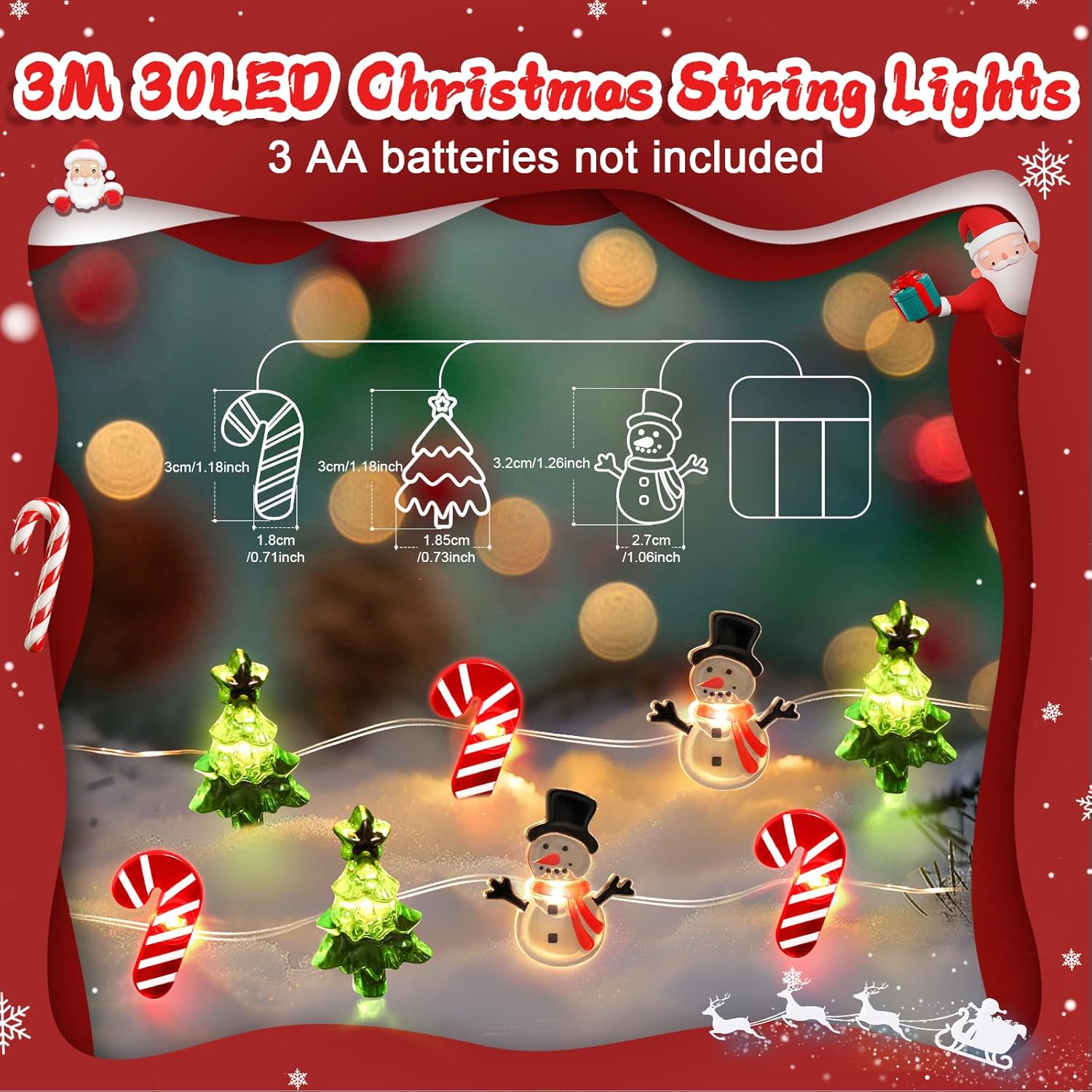 Battery powered Christmas decorative fairy lights