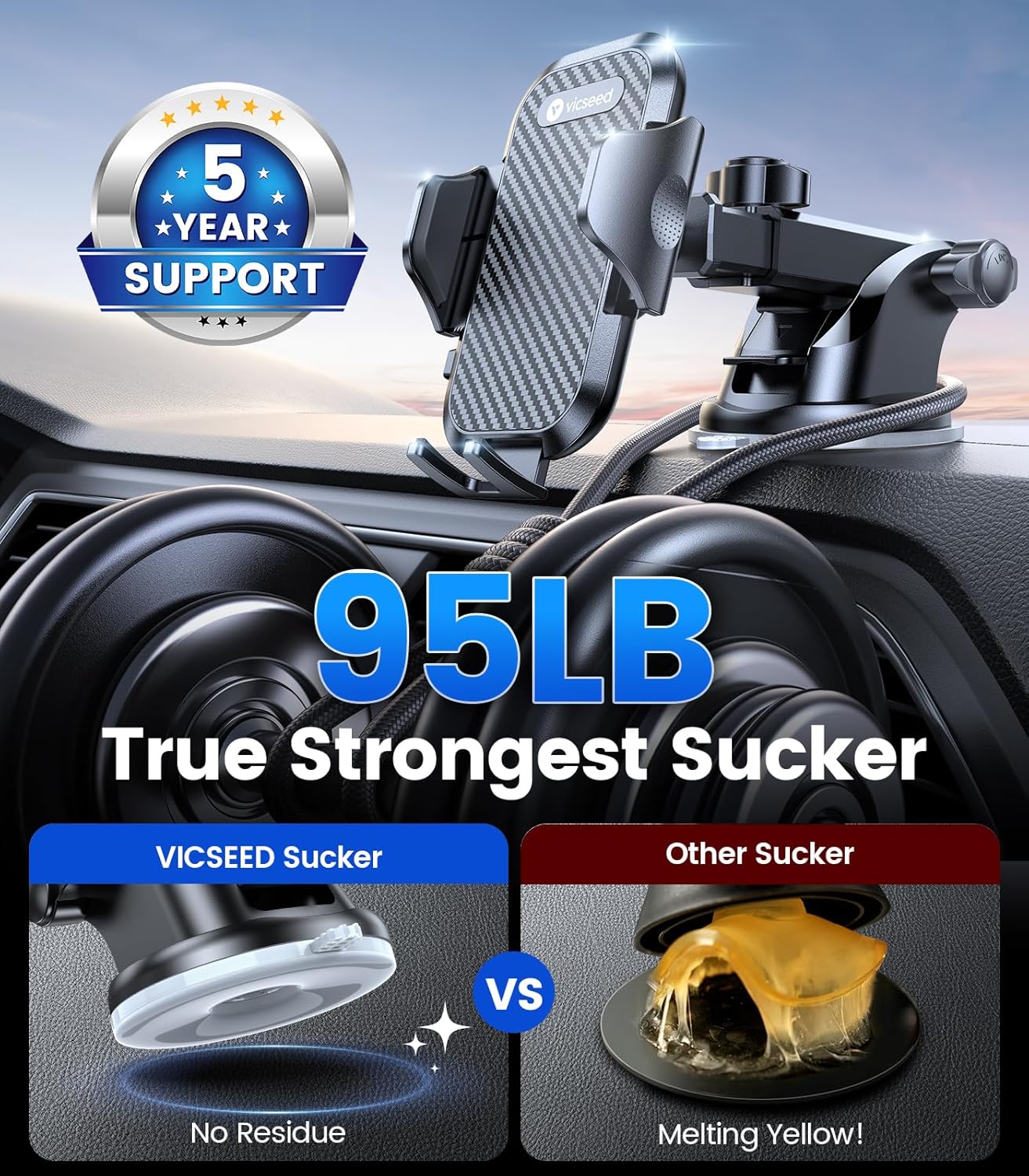 Rally Racing-Grade 3-in-1 Car Phone Holder