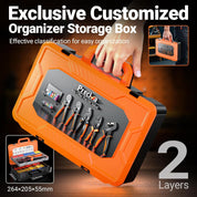 Preciva 600-Piece Professional Crimping Tool Set, Includes Crimper Tool for 0.5-6mm² Wires (AWG 20-10), 490 Insulated Ferrules, 190 Heat Shrink Tubings & 2-Layer Toolbox, for Electrical Maintenance
