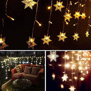 Snowflake LED string lights for winter décor