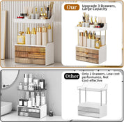 Makeup Organiser – 2-Tier, 3 Drawers Vanity & Cosmetic Storage for Bathroom