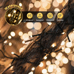 Christmas Lights 200 LED Warm White Fairy Lights 20M – Indoor Outdoor String Lights with Remote, Timer, 8 Modes, Dimmable
