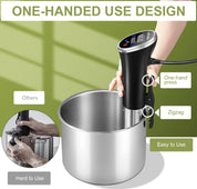 Wancle Sous Vide Precision Cooker 1100W IPX7 Waterproof Immersion Circulator – Black