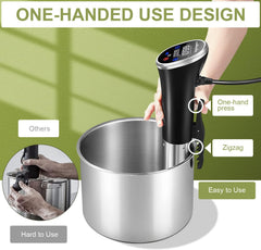 Wancle Sous Vide Precision Cooker 1100W IPX7 Waterproof Immersion Circulator – Black
