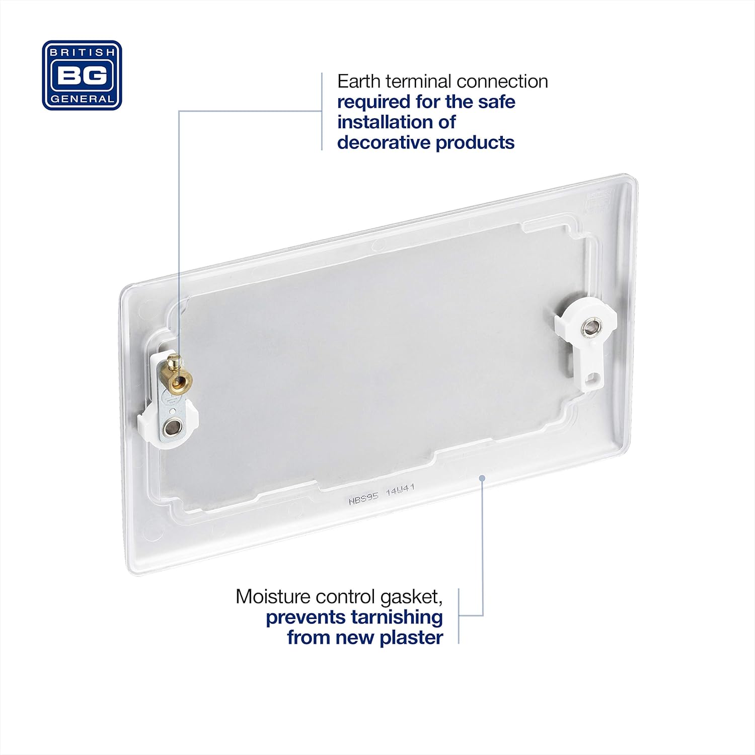 BG Electrical Double Blank Plate