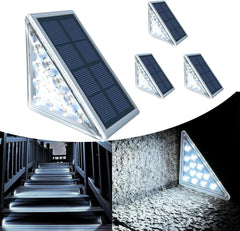 8PCS Solar Step Lights, IP67 Waterproof Cool White LED for Outdoor Decking, Pathways, and Garden Walkways