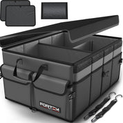 50L Car Boot Organiser – Foldable SUV Storage Box with Straps & Lid