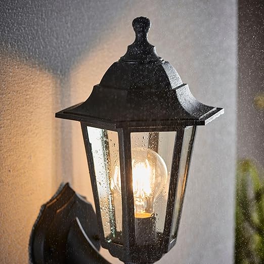 Traditional Black Outdoor Wall Lantern