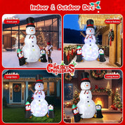 Indoor outdoor snowman Christmas ornament