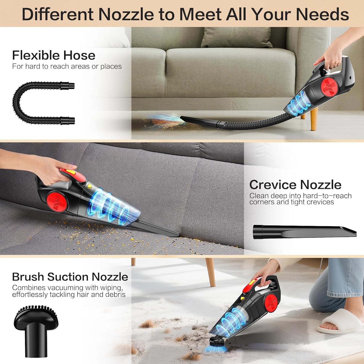Cordless Handheld Vacuum Cleaner 9000PA 75W