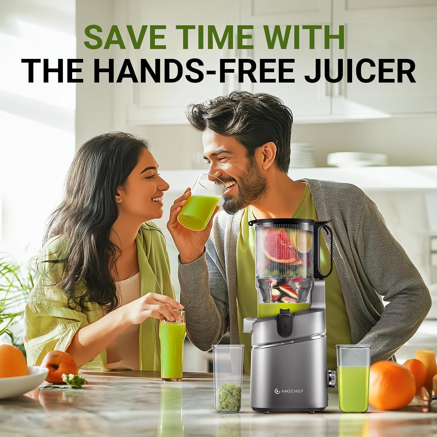 Automatic Cold Press Juicer 250W 145MM Wide Chute 2L Capacity Grey