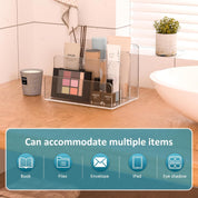 Clear Acrylic 3-Slot Letter Holder – Desk Mail Sorter & Office Paperwork Organiser
