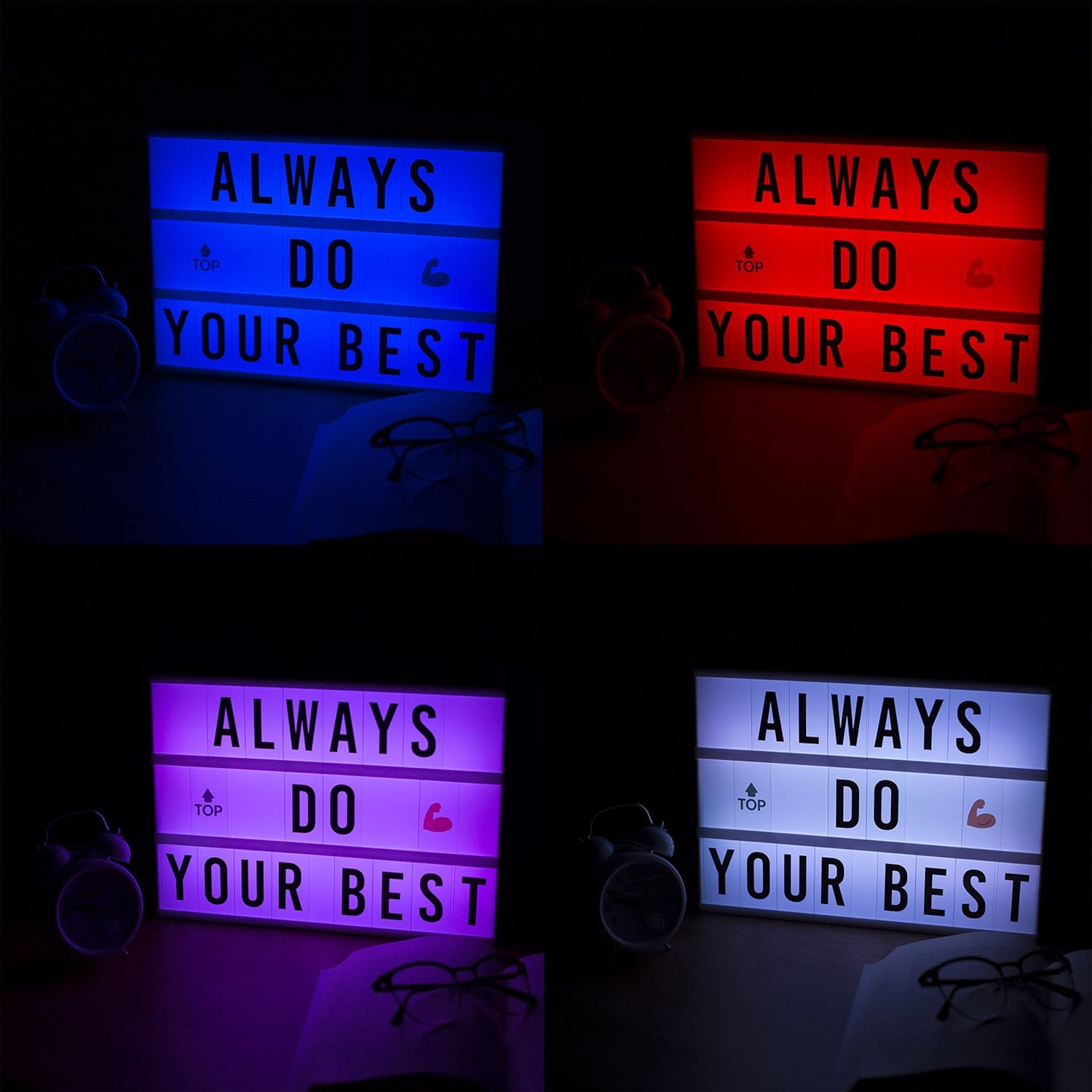BONNYCO Color Changing Cinema Light Box – 16 Colours, 400 Letters & Emojis
