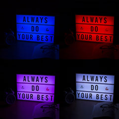 BONNYCO Color Changing Cinema Light Box – 16 Colours, 400 Letters & Emojis