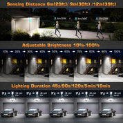 70W Outdoor Security Light Motion Sensor 6580LM LED Floodlight with Remote