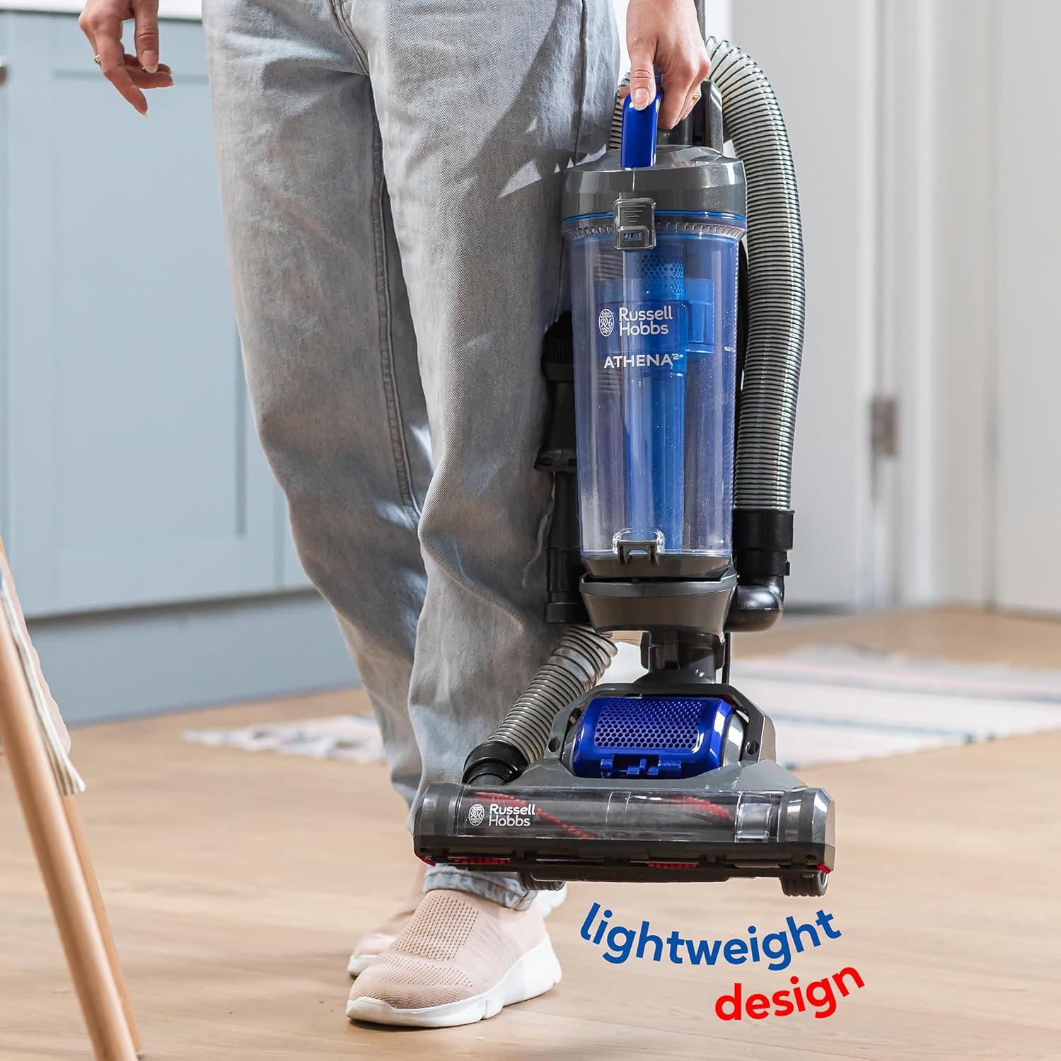 Russell Hobbs Athena2 Upright Vacuum Cleaner 400W 2L – Grey & Blue