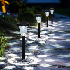 12-Pack Solar Garden Lights - Upgraded Waterproof Outdoor Lights for Pathway, Patio, Lawn, and Walkway, Cold White