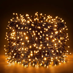 Christmas Fairy String Lights – 1000 LED 25m Warm White, Plug-In for Outdoor/Indoor Use, IP44, 8 Modes for Tree, Garden, Patio, Balcony, and Bedroom Decor