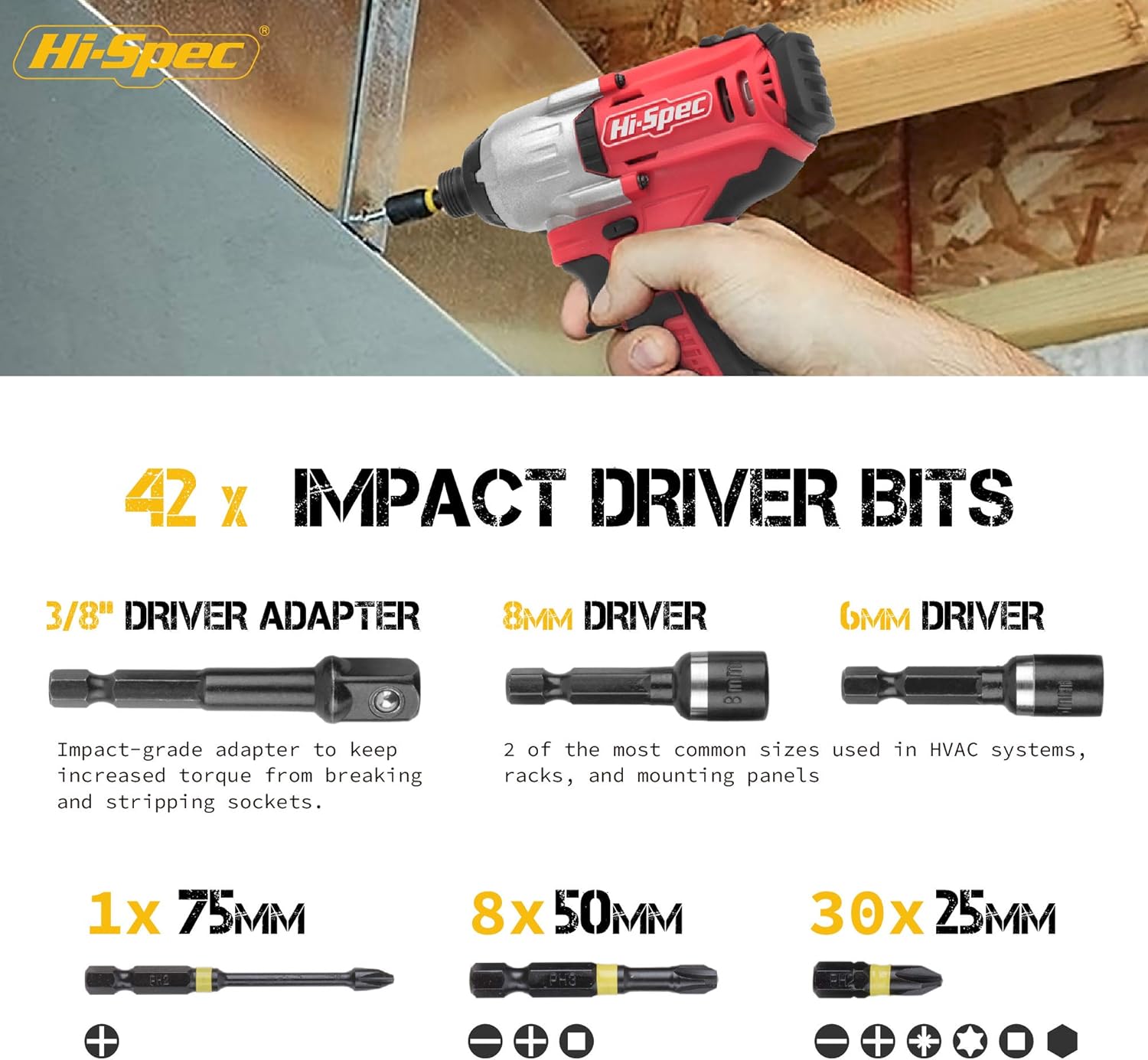 44pc Impact Drill Driver Screw Bit Set