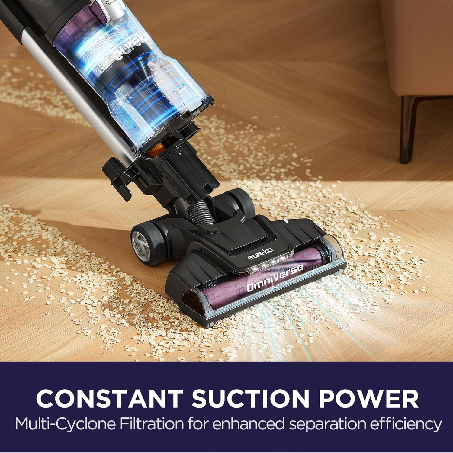 EUREKA NEU800 Upright Vacuum Cleaner Black & Purple 1.3L