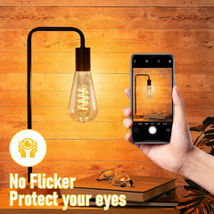 3 Pack Vintage Edison LED Light Bulbs 4W E27 Dimmable 2200K Warm Glow