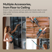 ElecKeys K10 Cordless Vacuum Cleaner, 48Kpa 580W Powerful Stick Vacuum with 65Mins Runtime, Anti-Tangle Self-Standing Rechargeable Vacuum for Pet Hair, Carpet & Home Cleaning