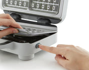 DuraCeramic Deep-Fill Waffle Maker – Non-Stick Easy Clean Waffle Iron with Removable Plates – White & Stainless Steel
