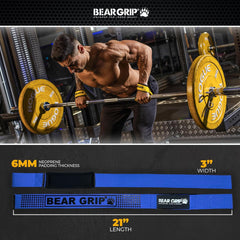 Premium Heavy-Duty Weight Lifting Straps – Gel Grip Cotton Gym Straps for Men & Women