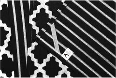 Premium 100% Cotton Kitchen Tea Towels – Soft, Durable & Washable Set of 5, Black