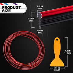 Red Car Interior Trim Strips – 10M DIY Flexible Dashboard & Decoration Accessories