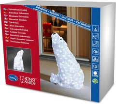 Standing POLAR with 64 LEDs, 41cm – 3D Christmas Decoration, Suitable for Indoor/Outdoor Use, Model 6163-203